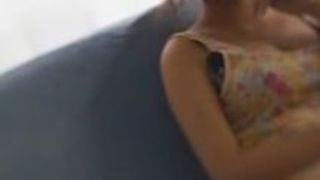 結構巨乳のお姉様は自分のあそこを後ろと前から舐めてもらいフェラをする