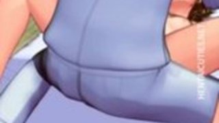 Two 3D anime schoolgirls gets nailed