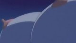 オフィスの女の子がアニメのおっぱいの間にコックを絞り